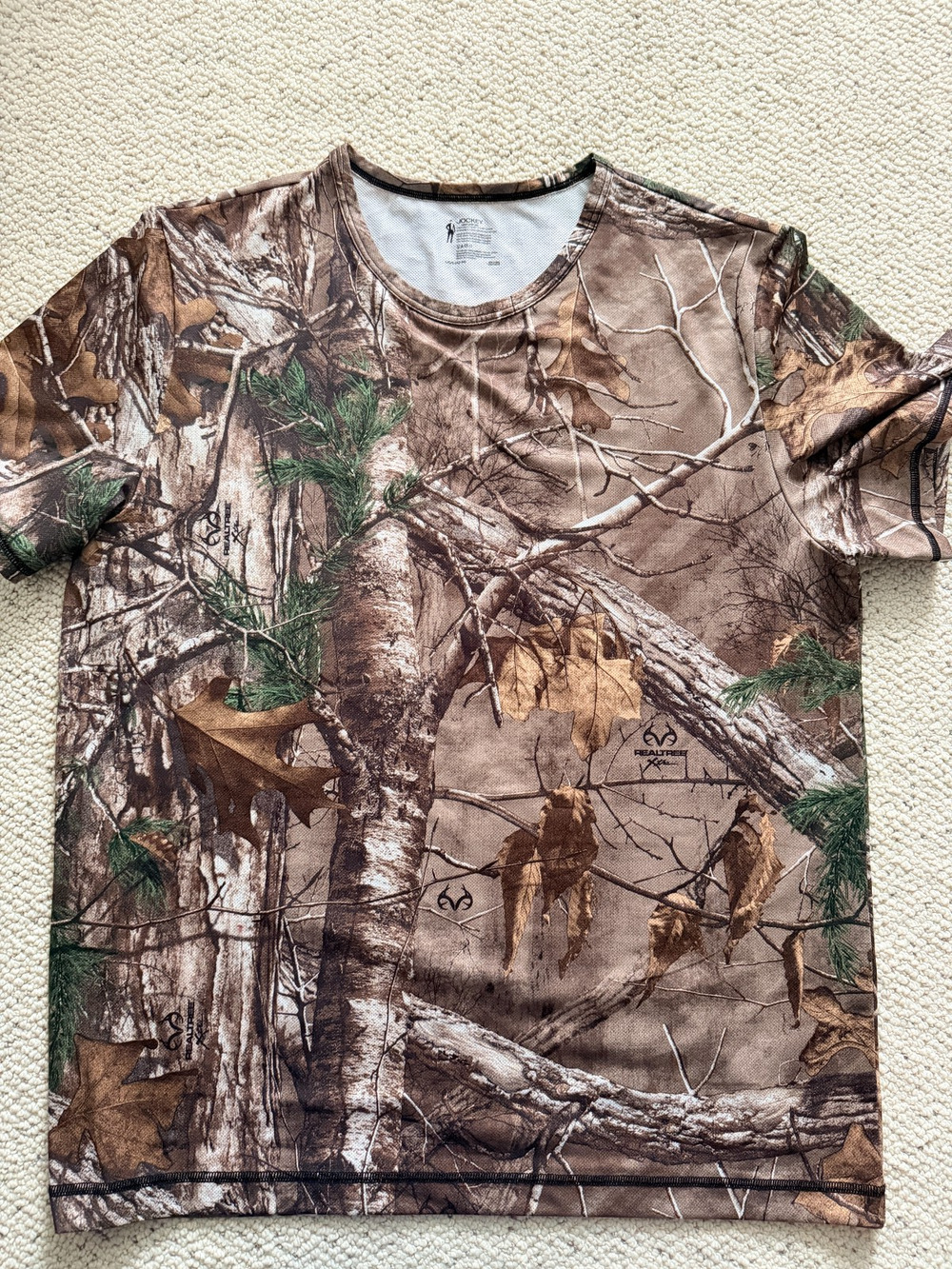 Jockey Lightlayer 365 Realtree Xtra Camo Long Sleeve Base Layer Mens L Hunting